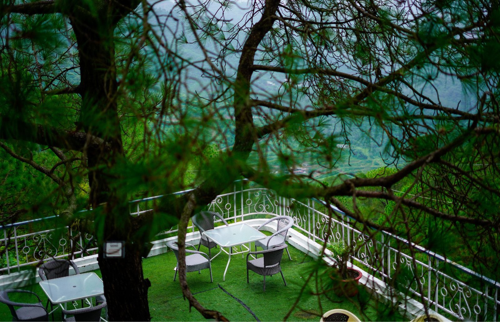 Sky deck view at hotel Jamta Himachal Pradesh