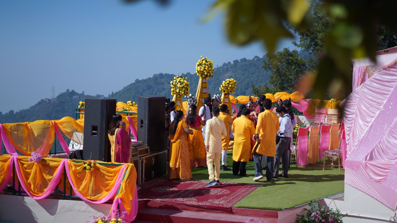 Destination wedding procession at The Sirmour Retreat Himachal Pradesh
